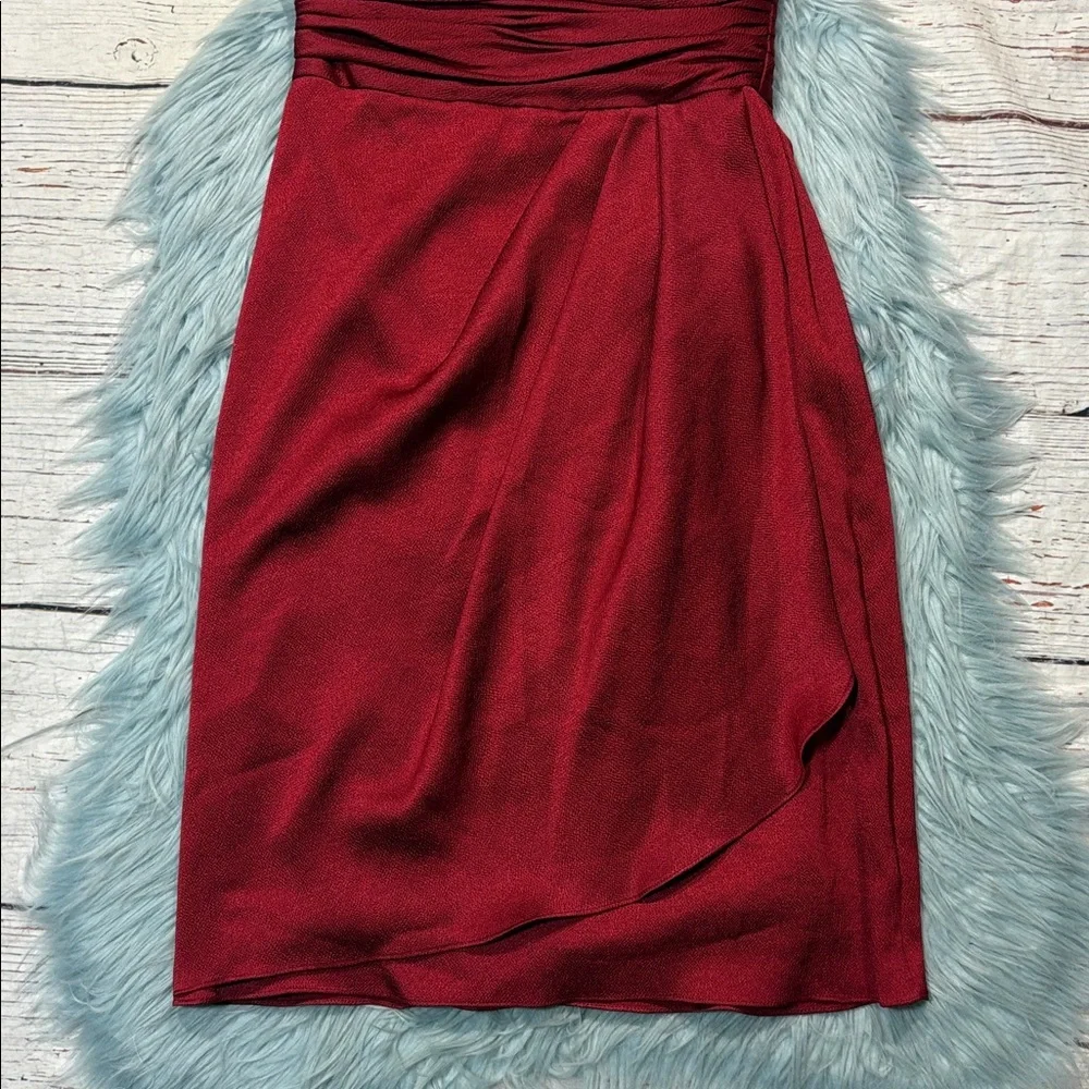 NWT Lelarose Bridesmaid Candy Apple 168 Tulip Red Sweetheart Mini Dress